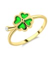 4 Leaf Clover Silver Rings NSR-867E